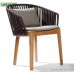 Кресло "Твист ДеЛюкс" серии Wood, плетеное текстильным шнуром, с деревянными ножками и сидением